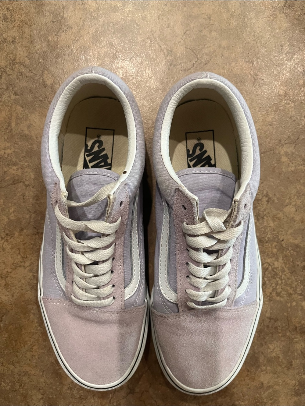 Vans Old Skool Sneakers in Light Lavender and White